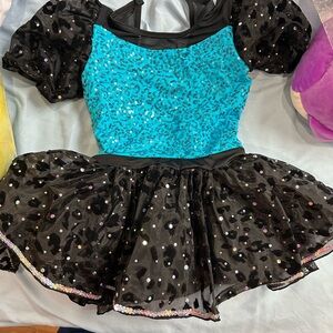 Sparkling Blue and Black Kids Costume